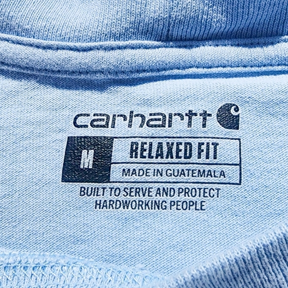 Carhartt Men's Logo T-Shirt – Light Blue – Size M - Picture 6 of 8